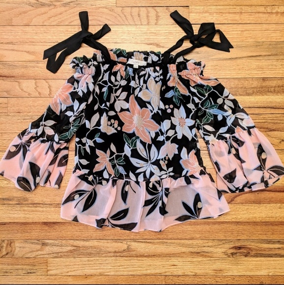 LOFT floral off shoulder blouse - Picture 2 of 9